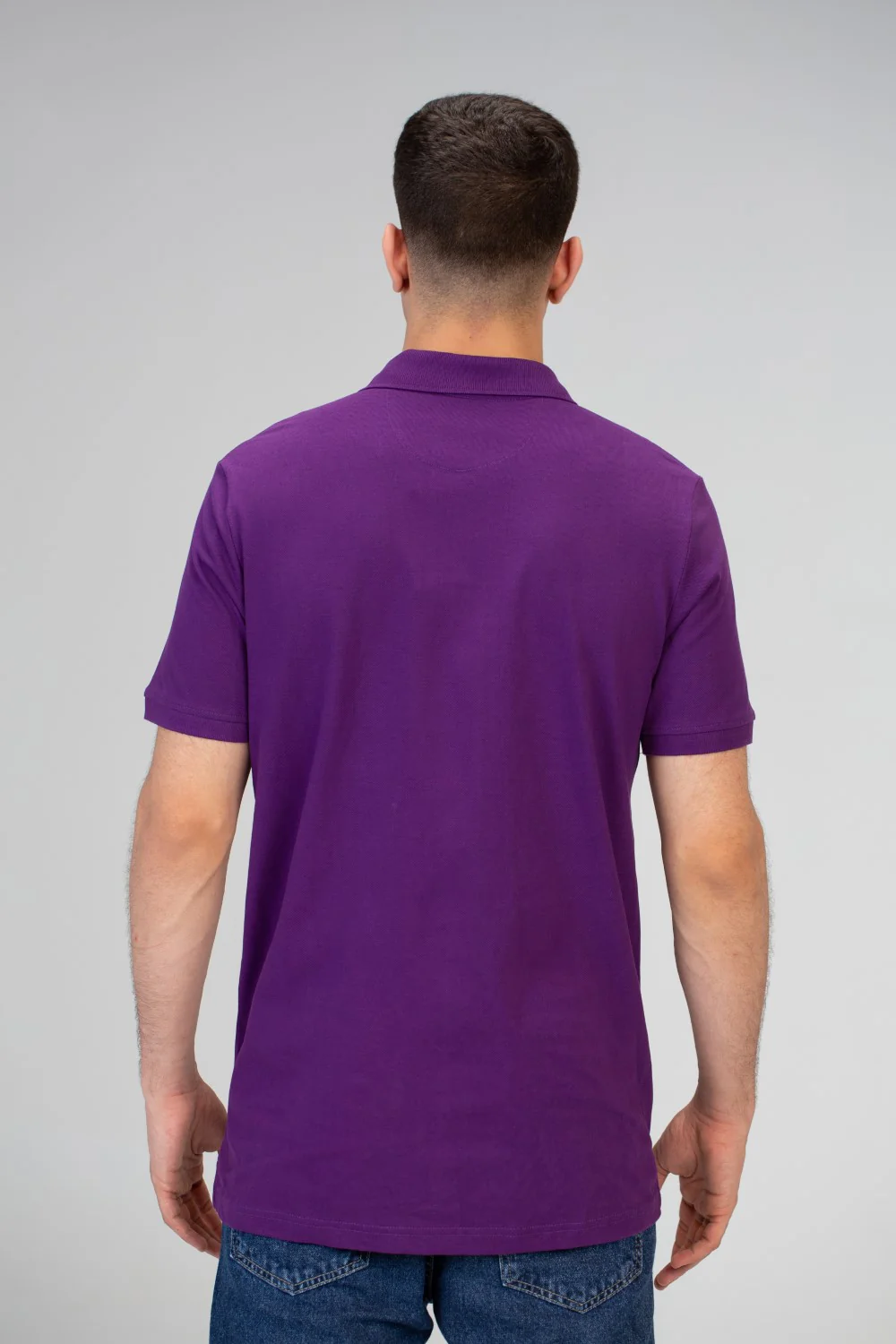 Mens Slim Fit Polo T-shirt With Half Sleeves And Front Print - Image 5
