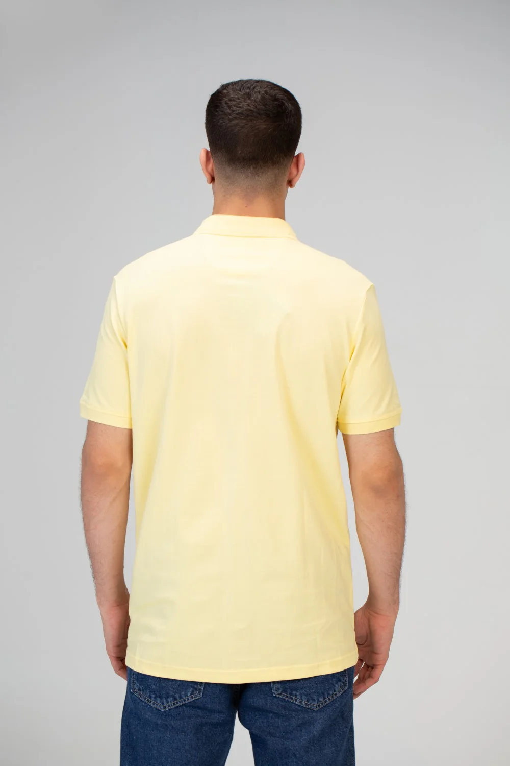 Mens Slim Fit Polo T-shirt With Half Sleeves And Front Print - Image 8