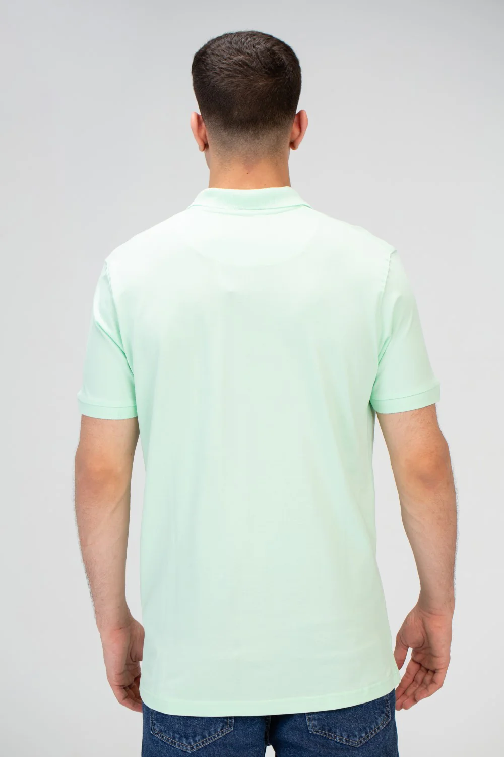 Mens Slim Fit Polo T-Shirt With Front Print - Image 8