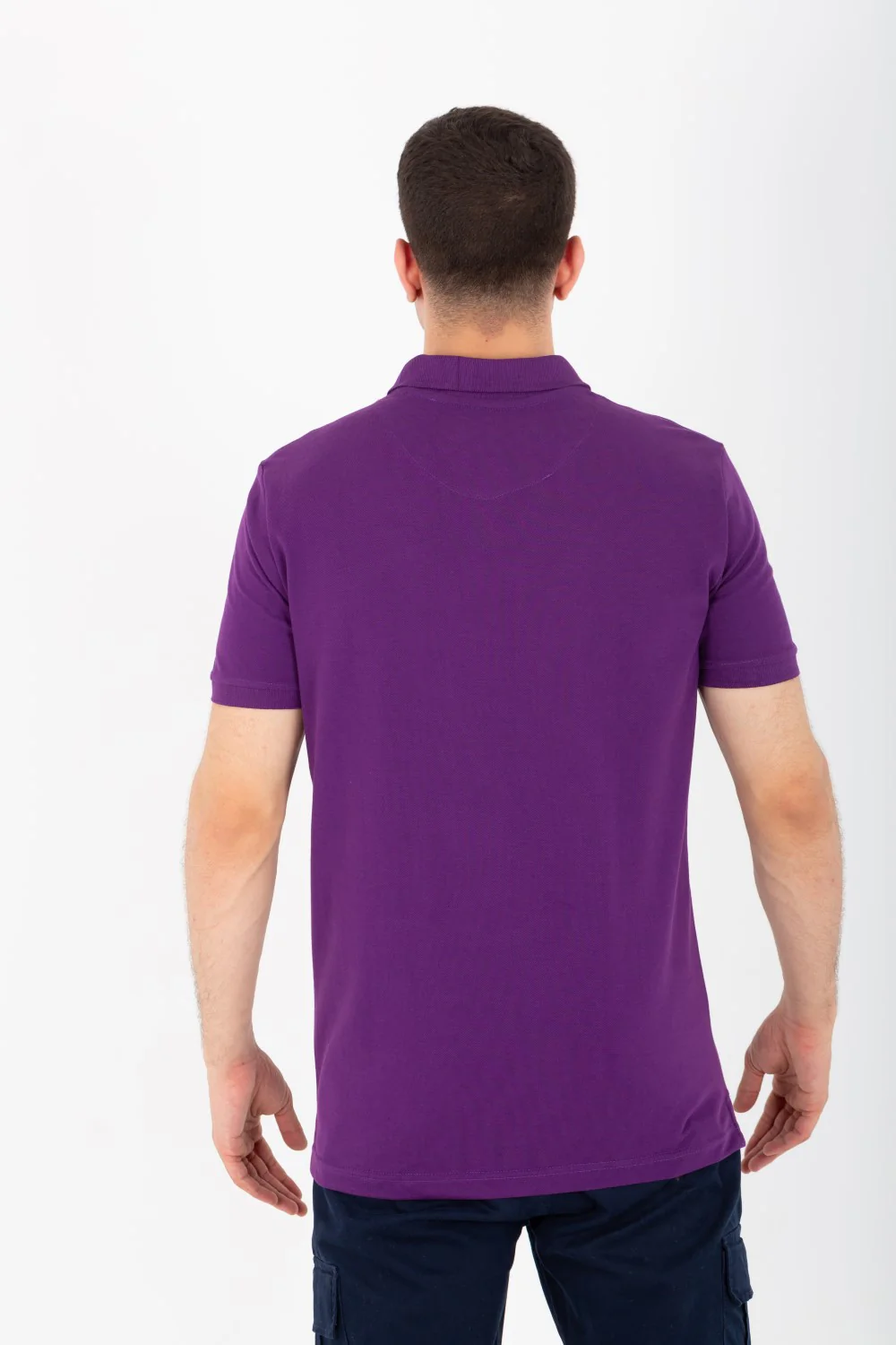 Mens Slim Fit Polo T-Shirt With Short Sleeves And Badge Tomato On The Front - Image 2