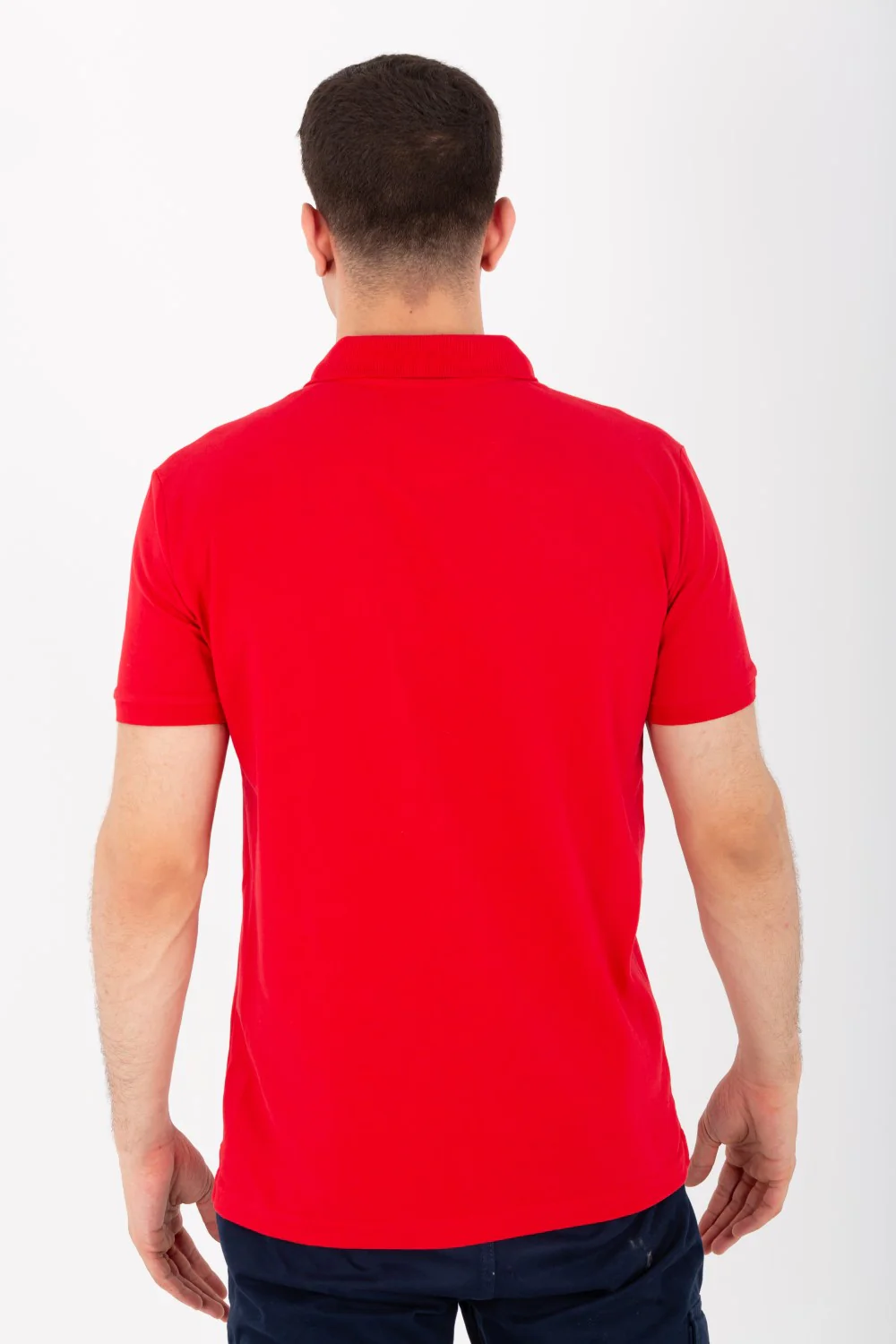 Mens Slim Fit Polo T-Shirt With Short Sleeves And Badge Tomato On The Front - Image 5
