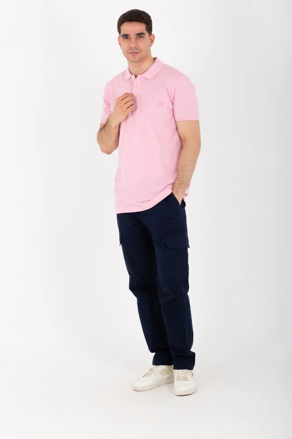 Mens Slim Fit Polo T-Shirt With Short Sleeves And Badge Tomato On The Front - Image 9