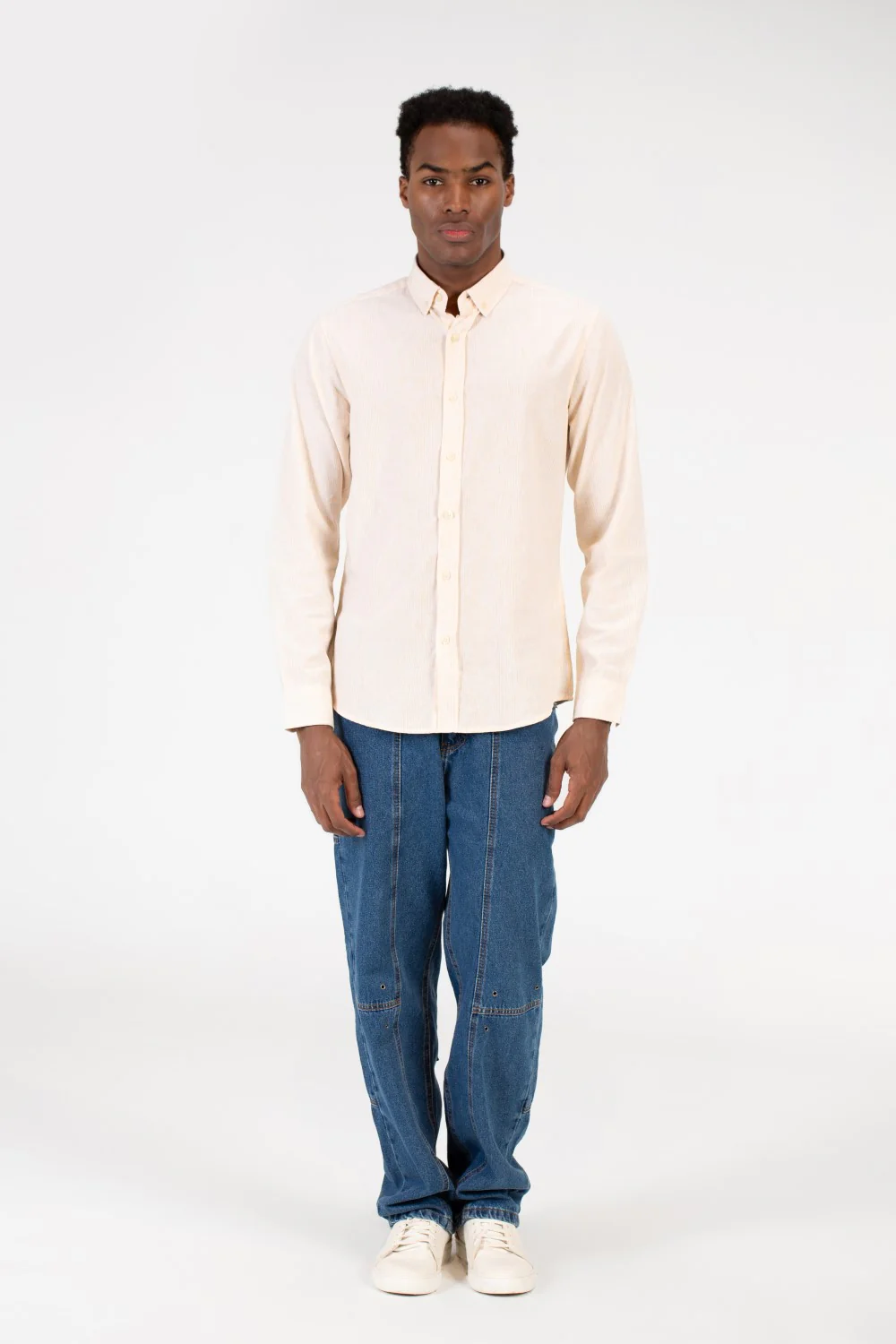 Men's Slim Fit Poplin Button Front Shirt - Image 12