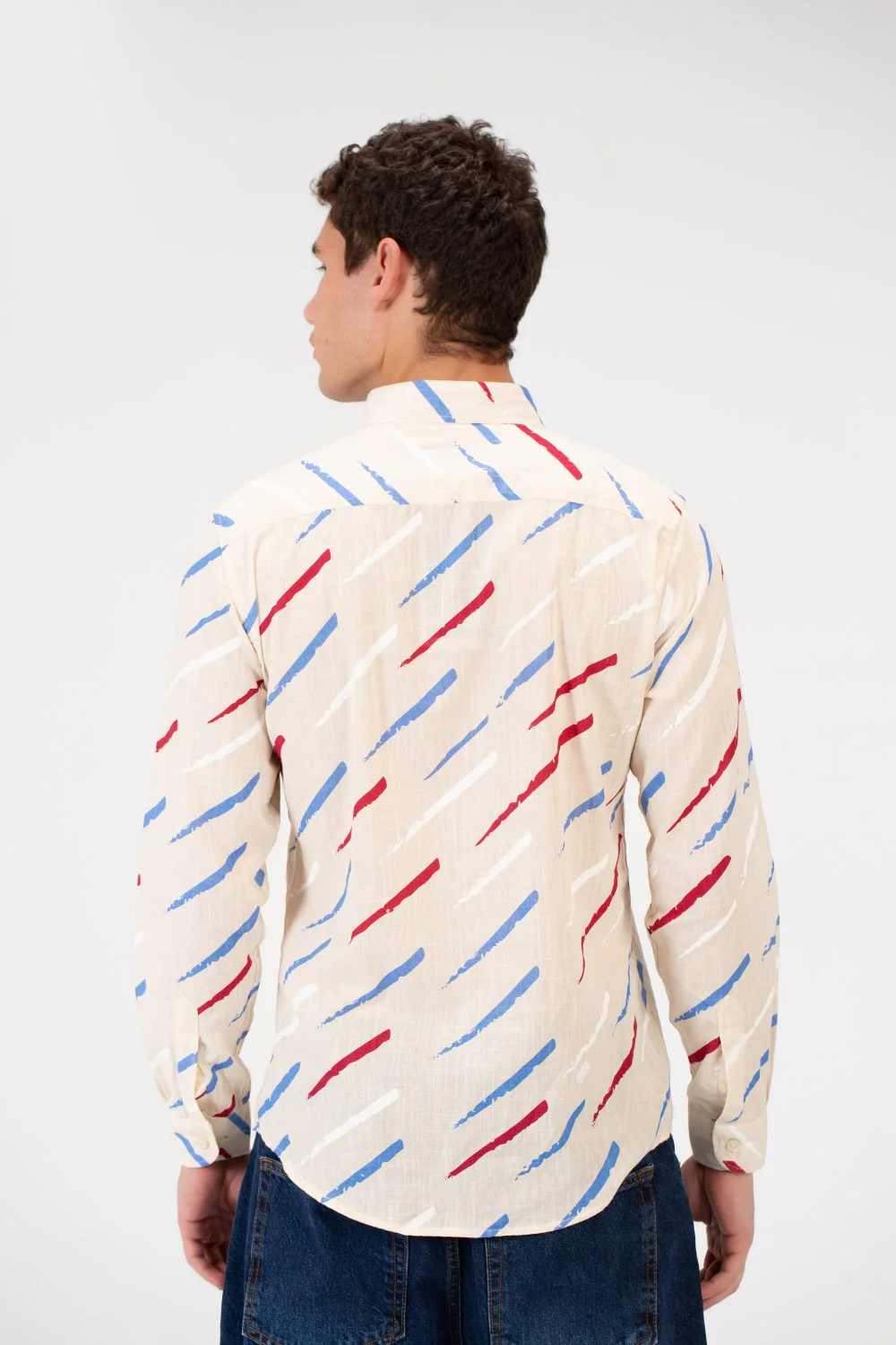Men's Slim Fit Printed Jakar Shirt - Image 2