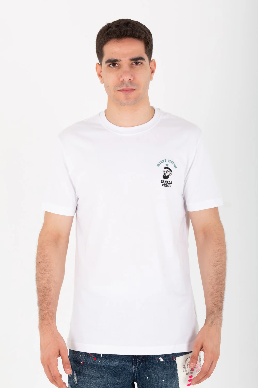 Mens Slim Fit Printed T-shirt With Short Sleeves And Round Neck - Image 7