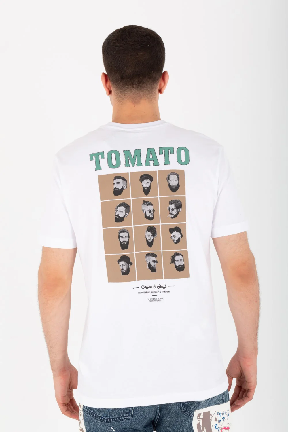 Mens Slim Fit Printed T-shirt With Short Sleeves And Round Neck - Image 8
