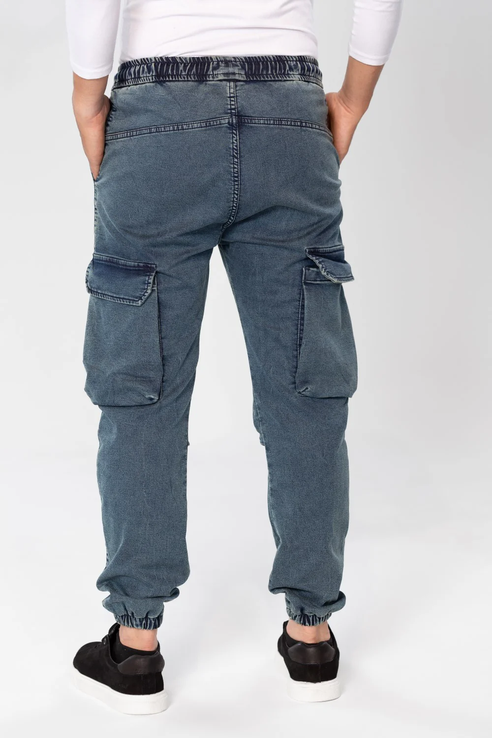Men's Slim Fit Sherwal Jeans Pants With Front Zipper Pockets - Image 10