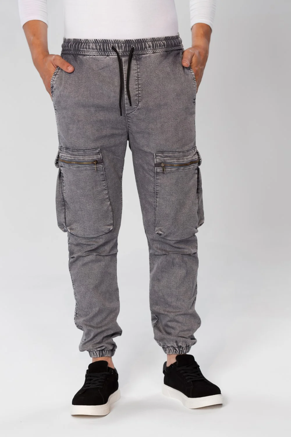 Men's Slim Fit Sherwal Jeans Pants With Front Zipper Pockets - Image 13