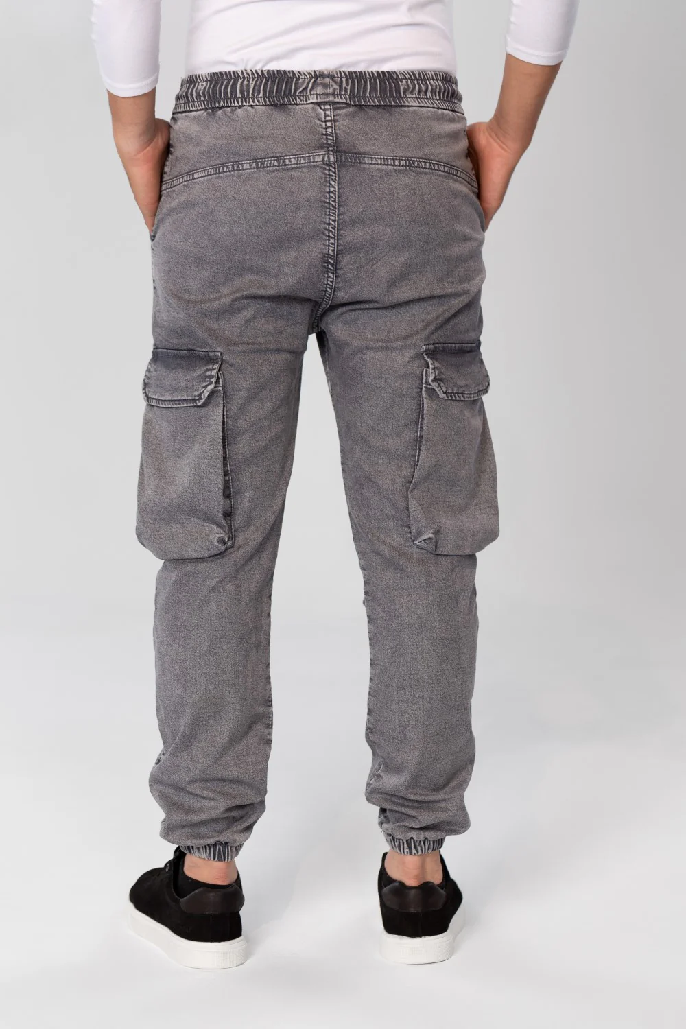 Men's Slim Fit Sherwal Jeans Pants With Front Zipper Pockets - Image 14