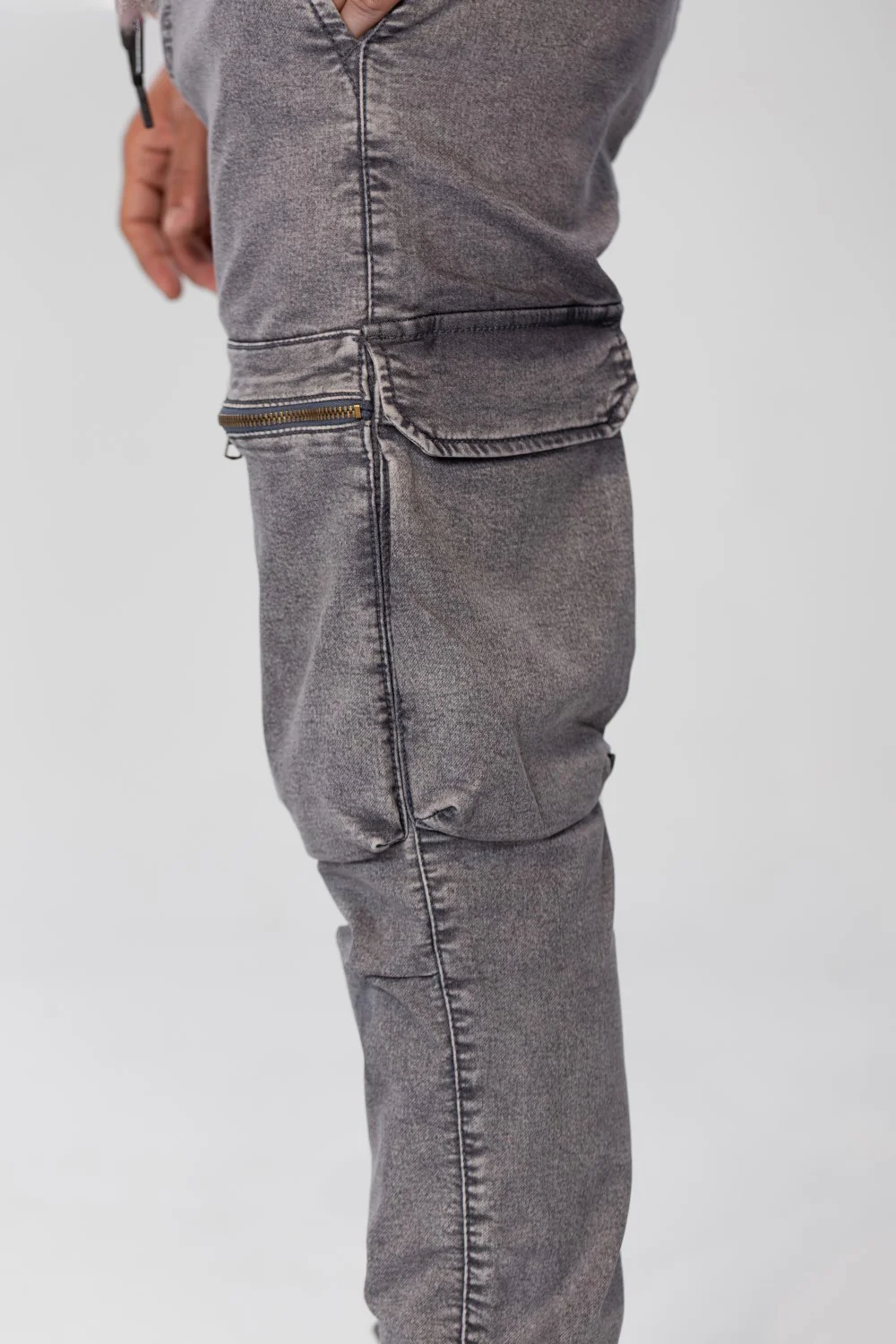 Men's Slim Fit Sherwal Jeans Pants With Front Zipper Pockets - Image 16