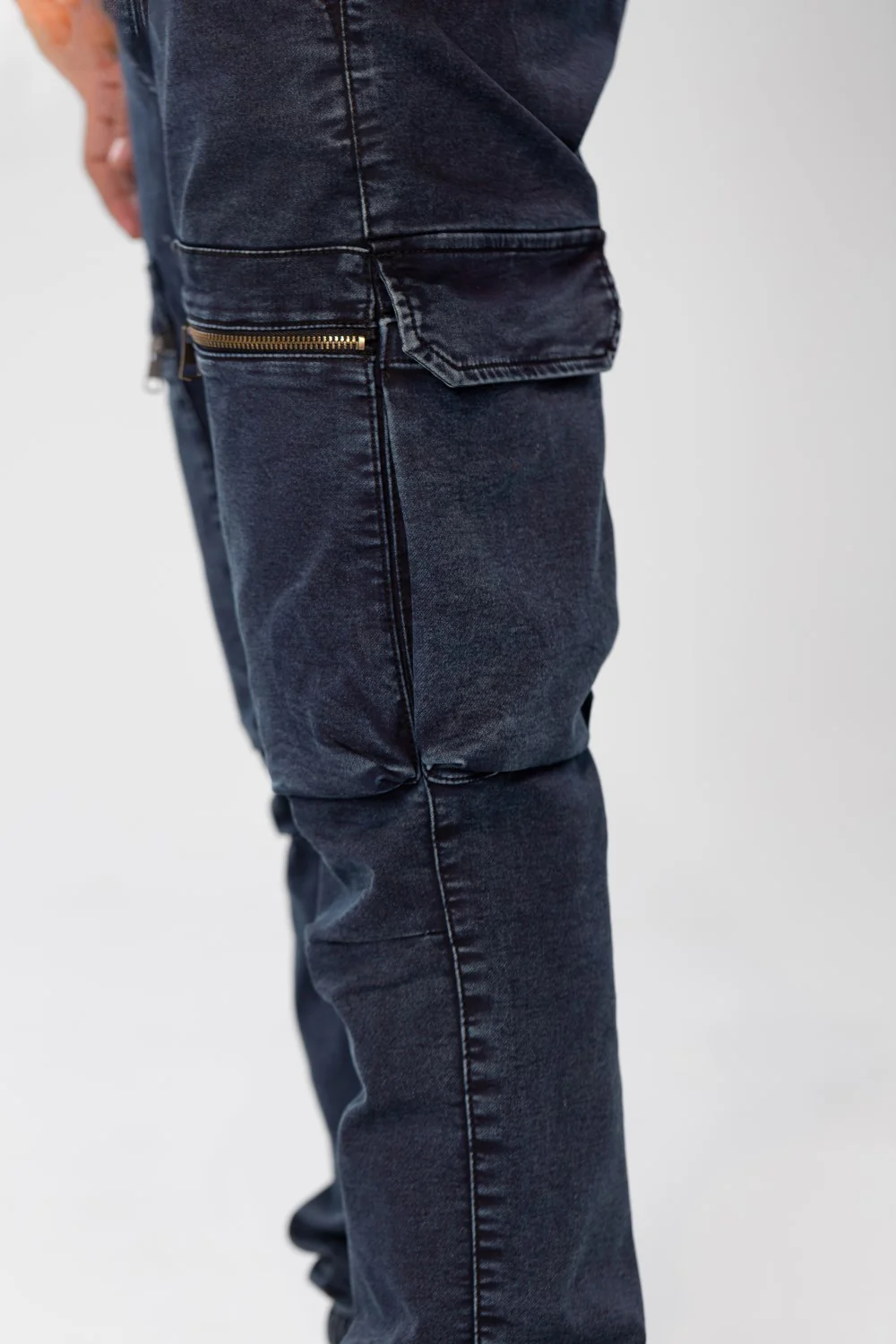 Men's Slim Fit Sherwal Jeans Pants With Front Zipper Pockets - Image 20