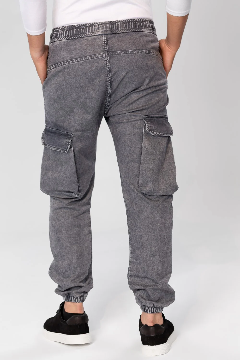 Men's Slim Fit Sherwal Jeans Pants With Front Zipper Pockets - Image 6