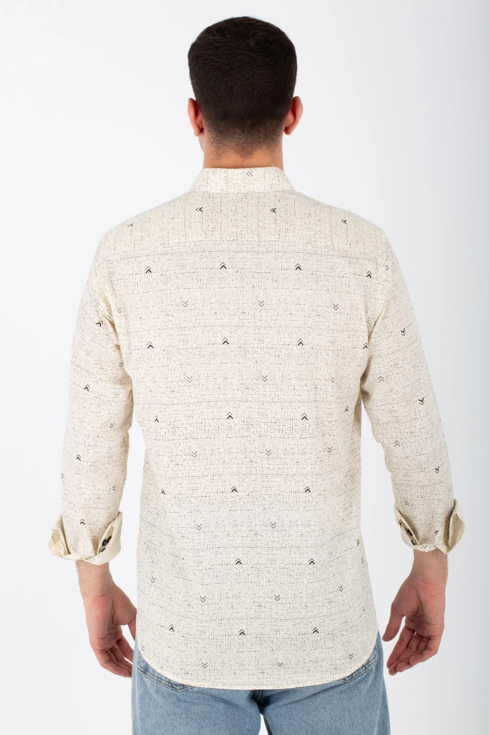 Mens Slim Fit Shirt Printed With Poplin Material And Long Sleeves - Image 5