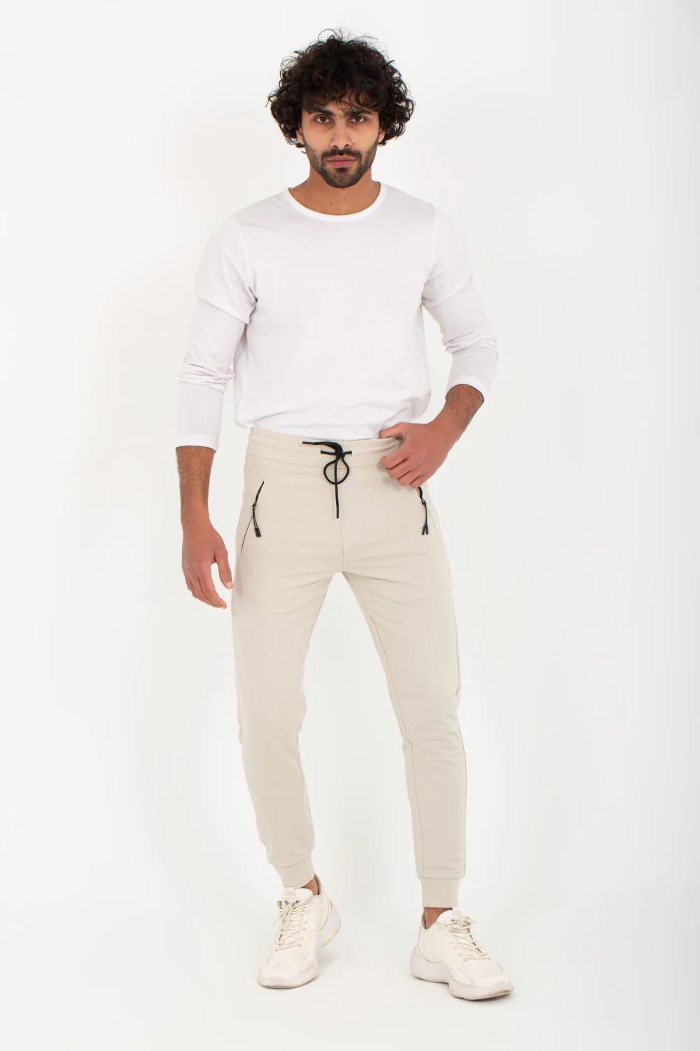 Men's Slim Fit Sports Unique Cut Printed Leg Sweatpants - Image 5