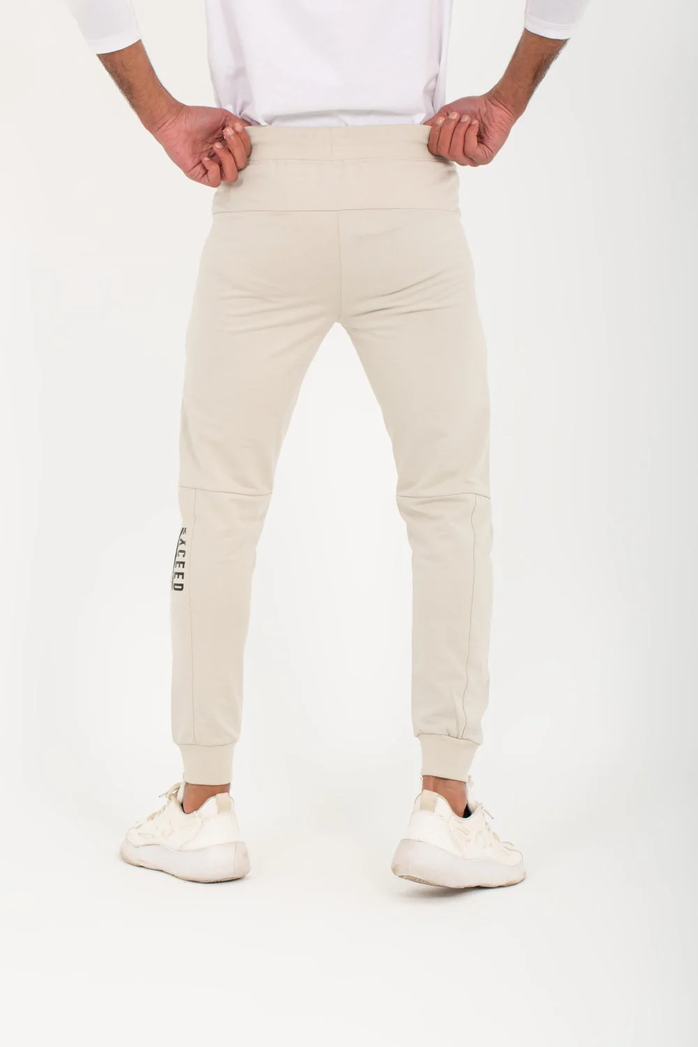 Men's Slim Fit Sports Unique Cut Printed Leg Sweatpants - Image 6