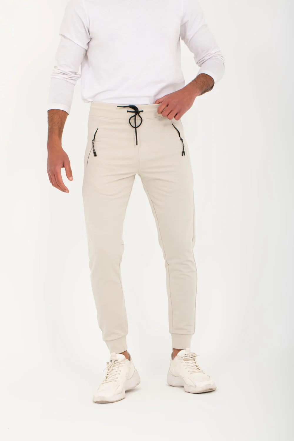 Men's Slim Fit Sports Unique Cut Printed Leg Sweatpants - Image 8