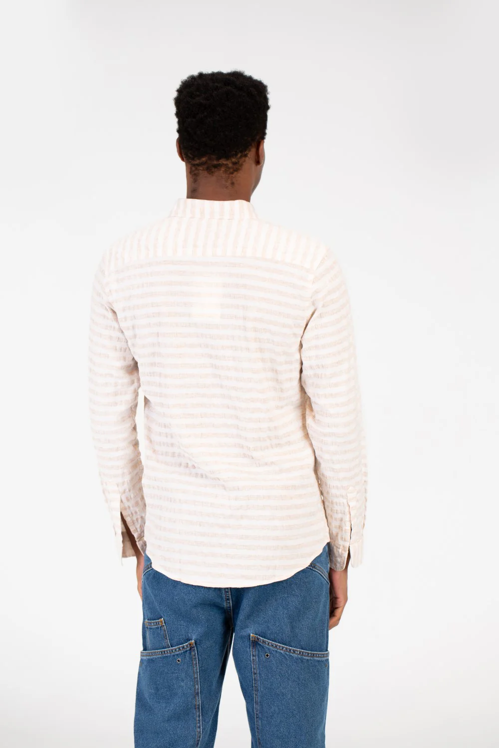 Men's Slim Fit Striped Long Sleeve Shirt - Image 2