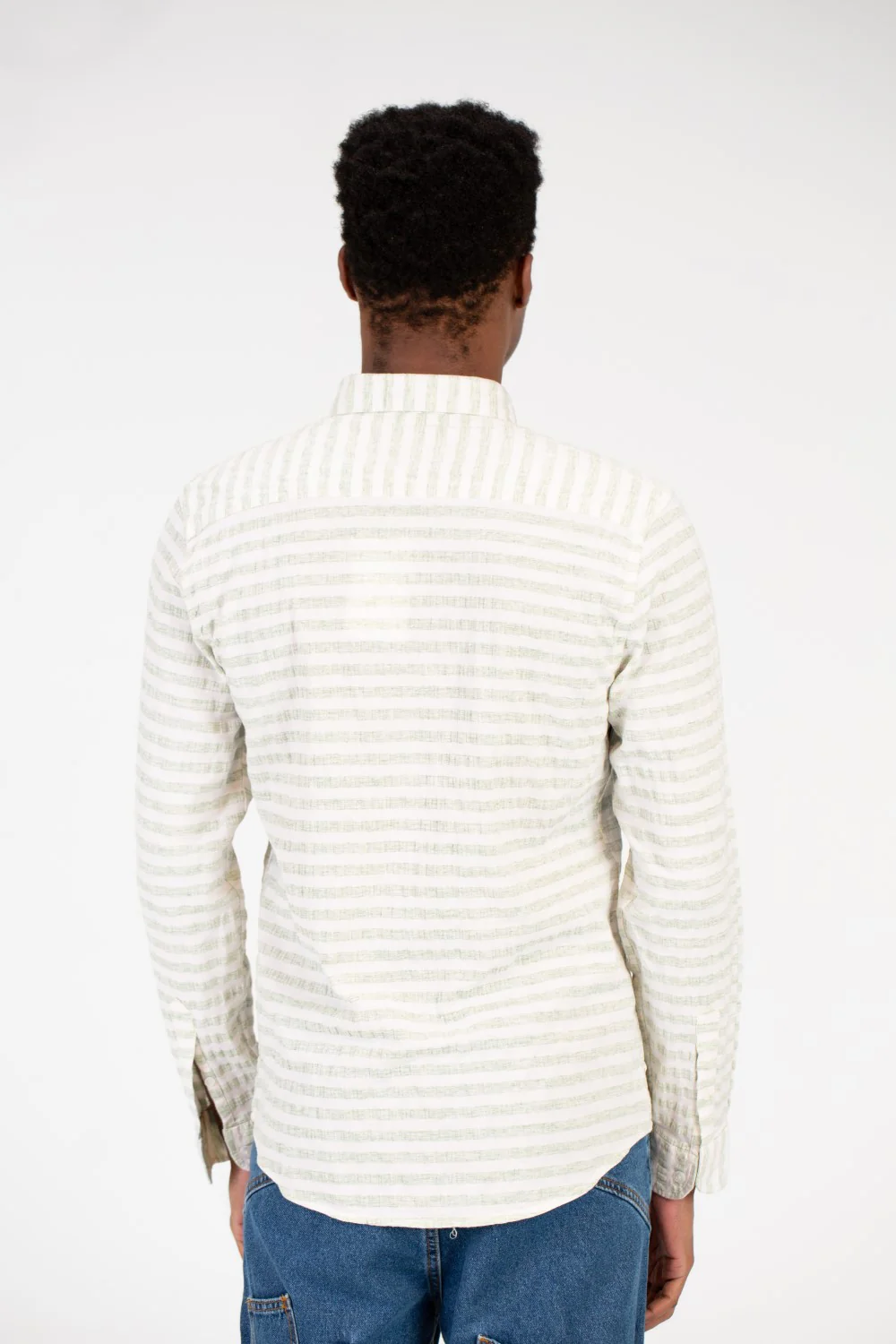 Men's Slim Fit Striped Long Sleeve Shirt - Image 6