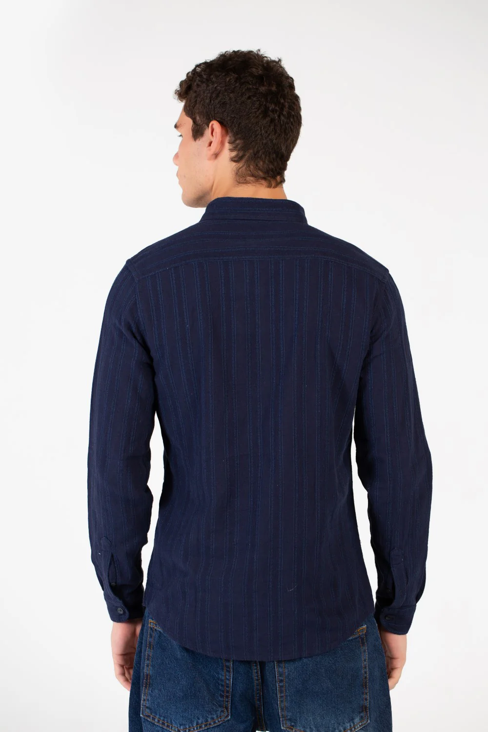 Men's Slim Fit Striped Poplin Shirt - Image 10