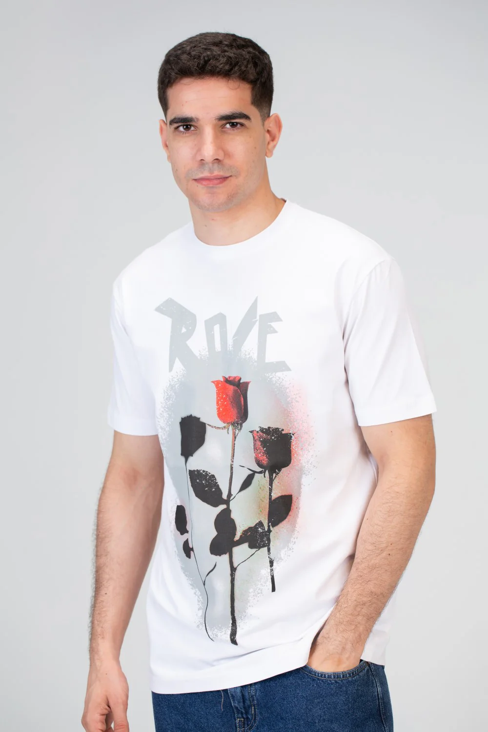 Mens Slim Fit T-shirt With A Round Neck And Comfortable Lycra Material - Image 9