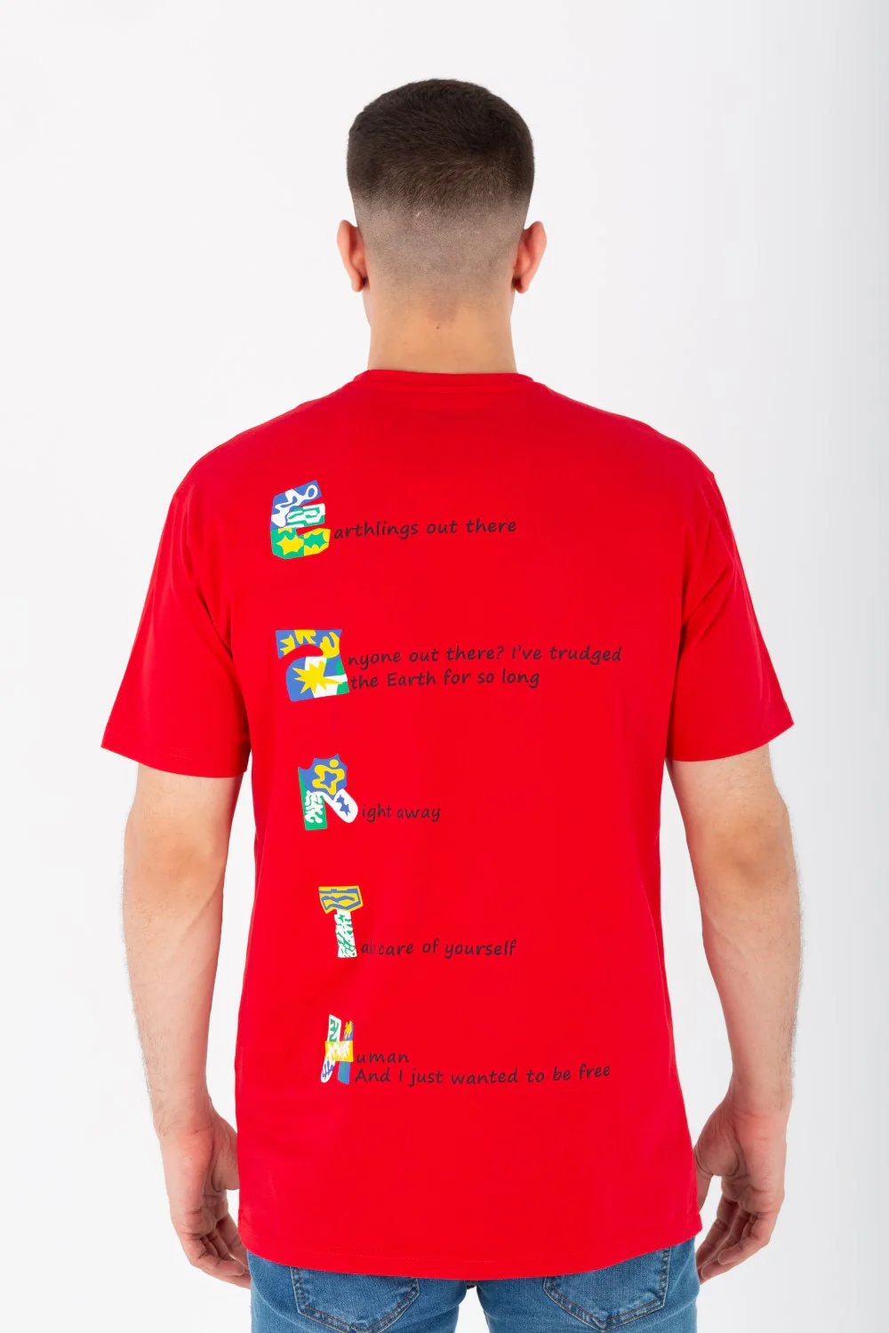 Men's Slim Fit T-shirt With A Round Neck Made Of Summer Melton Material - Image 5