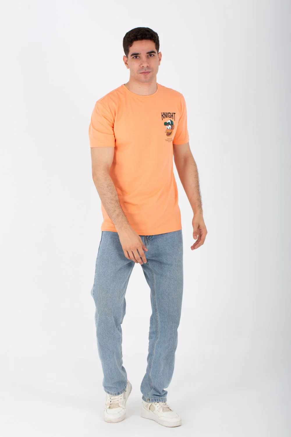Mens Slim Fit T-shirt With Front And Back Print And Single Lycra Material - Image 4