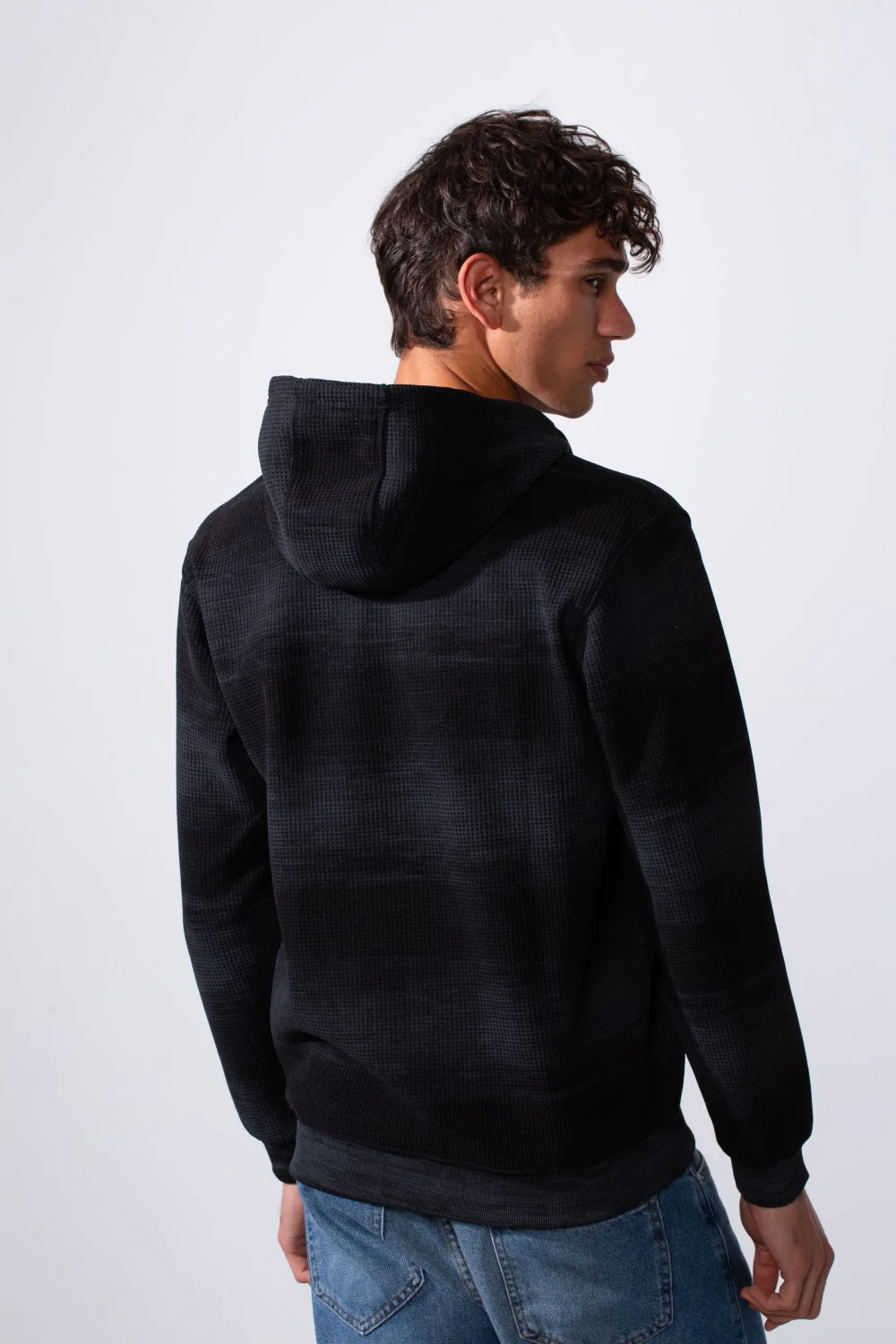 Men's Slim Fit Tie Dye Full Zip Hood Sweatshirt - Image 2