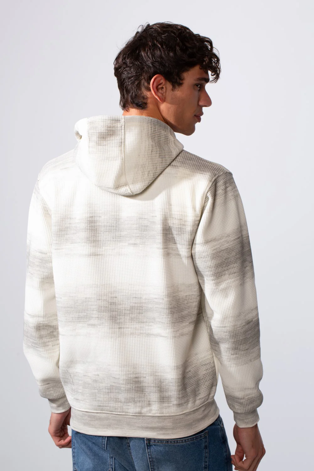 Men's Slim Fit Tie Dye Full Zip Hood Sweatshirt - Image 6