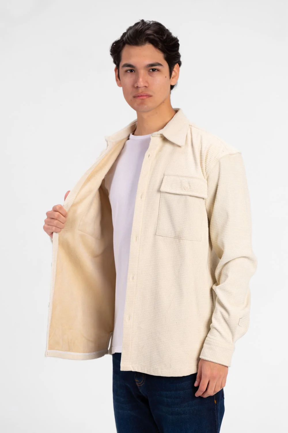 Men's Slim Fit Velvet Front Button Shirt - Image 11