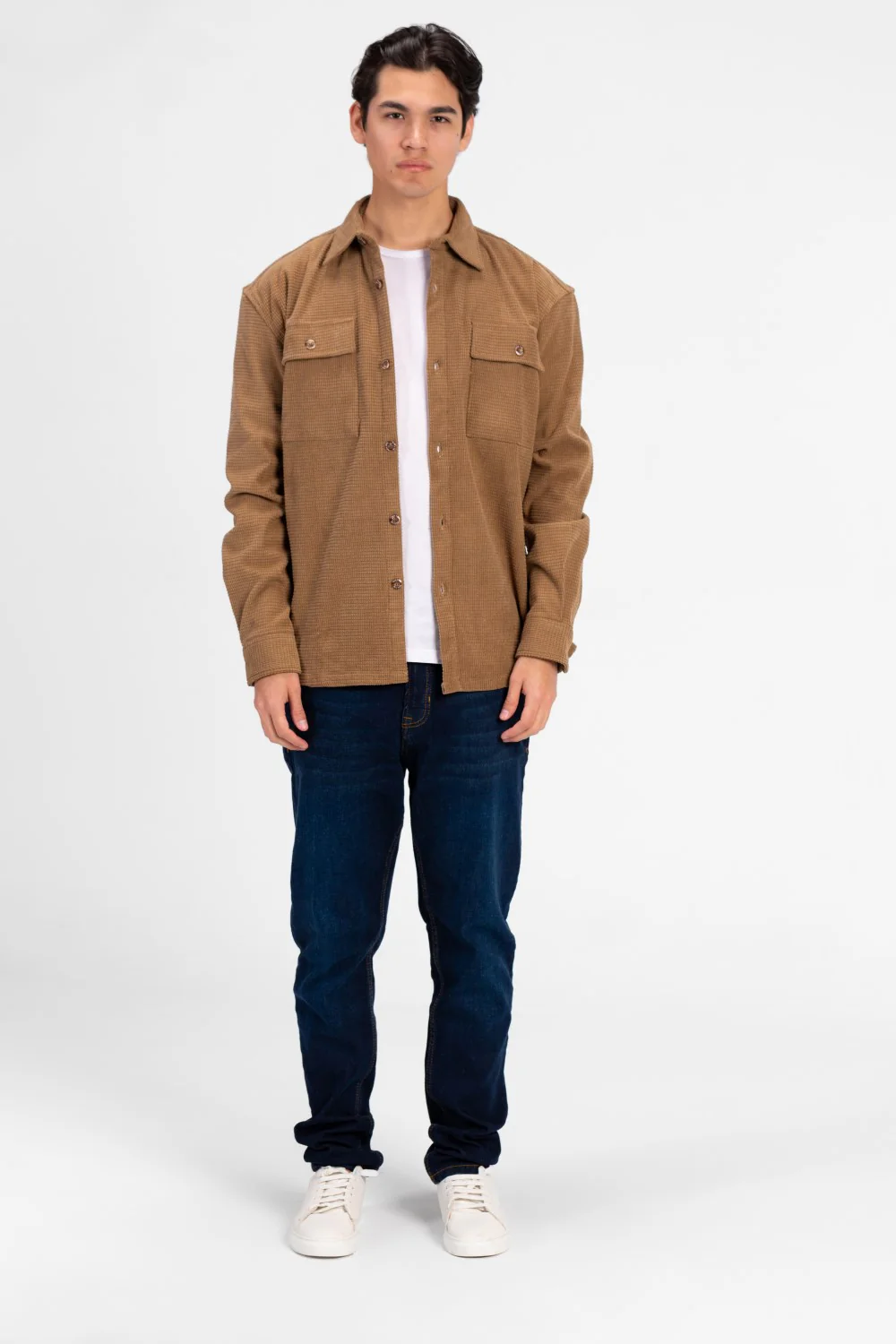 Men's Slim Fit Velvet Front Button Shirt - Image 20