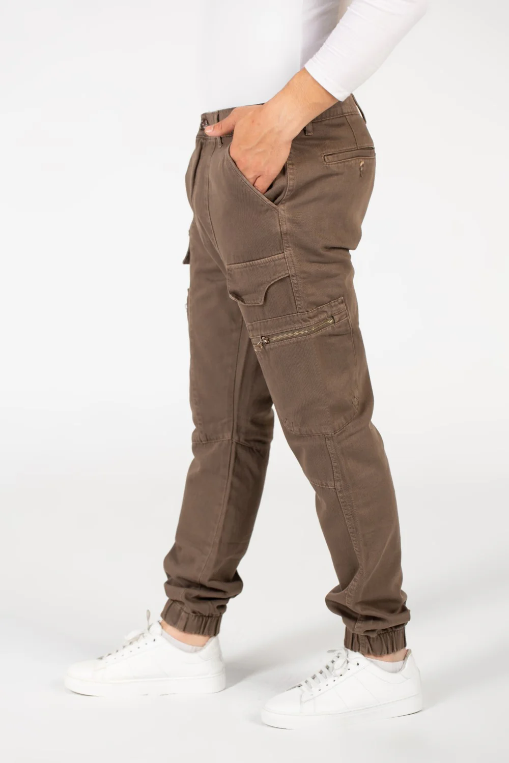 Men's Slouchy Gabardine Sherwal Pants With Pockets - Image 12