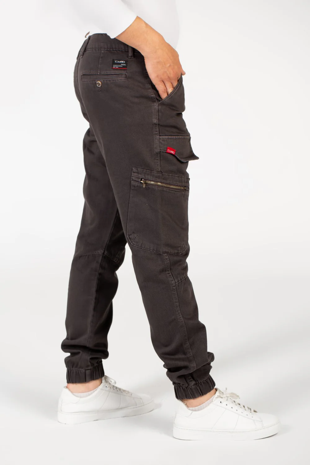 Men's Slouchy Gabardine Sherwal Pants With Pockets - Image 3