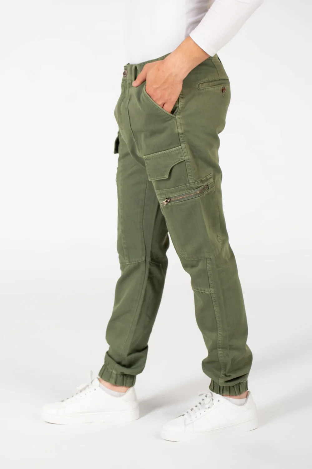 Men's Slouchy Gabardine Sherwal Pants With Pockets - Image 8
