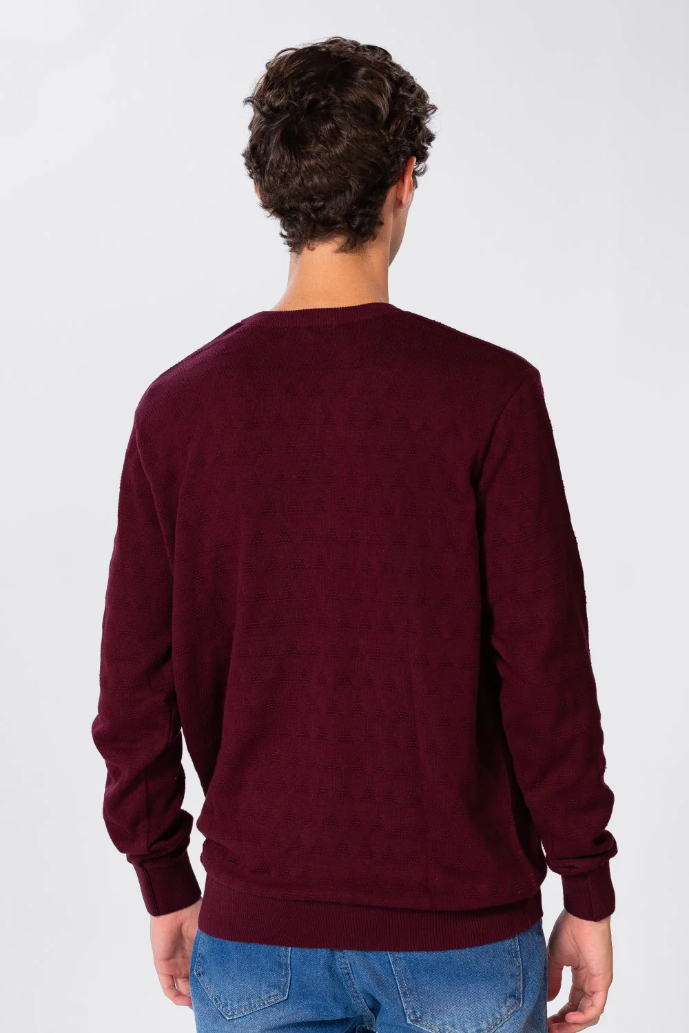 Men's Solid Pullover With Round Neck And Long Sleeves - Image 10