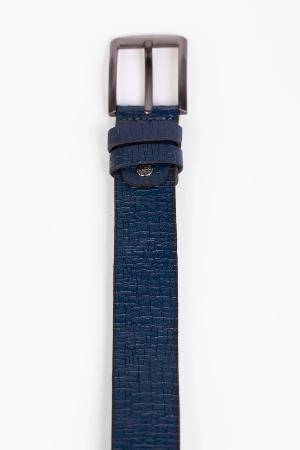 Men's Square Clasp Faux Leather Belt - Image 10