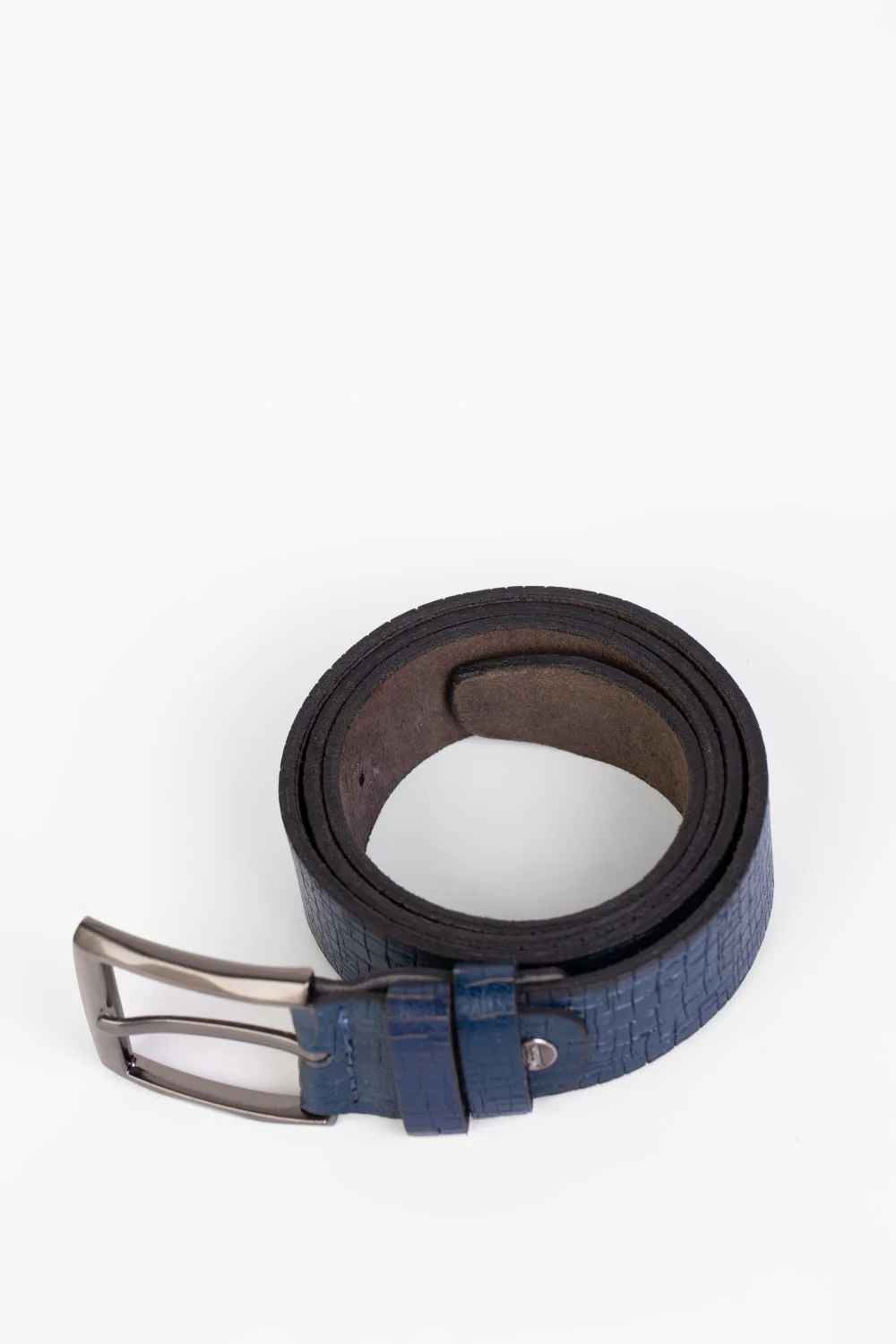 Men's Square Clasp Faux Leather Belt - Image 12