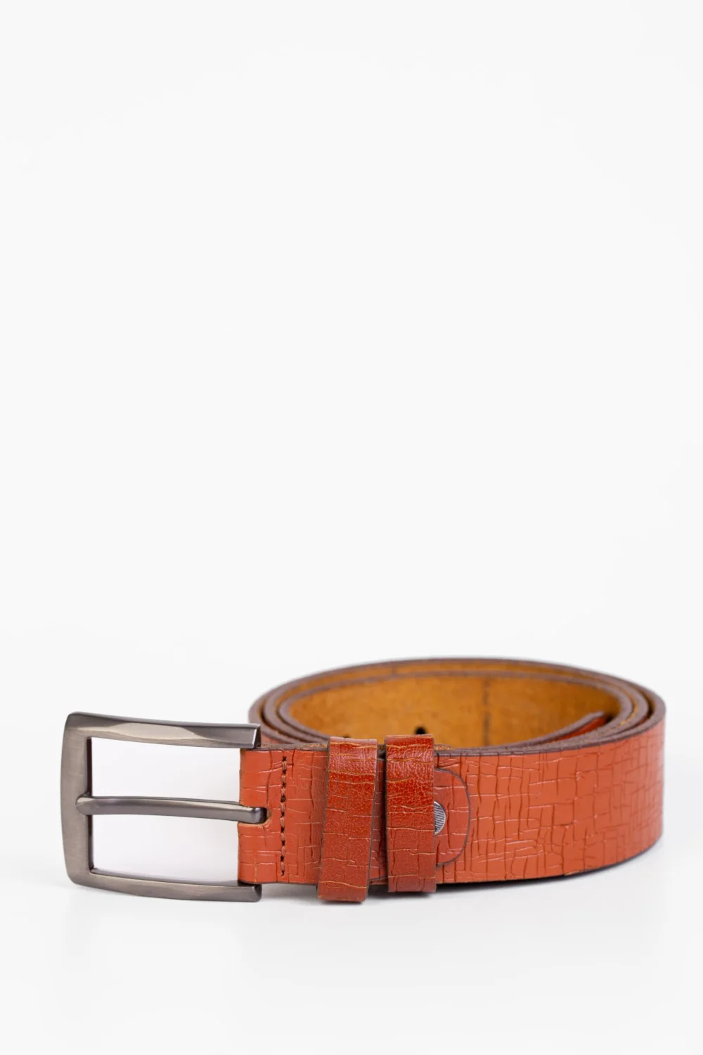 Men's Square Clasp Faux Leather Belt - Image 13