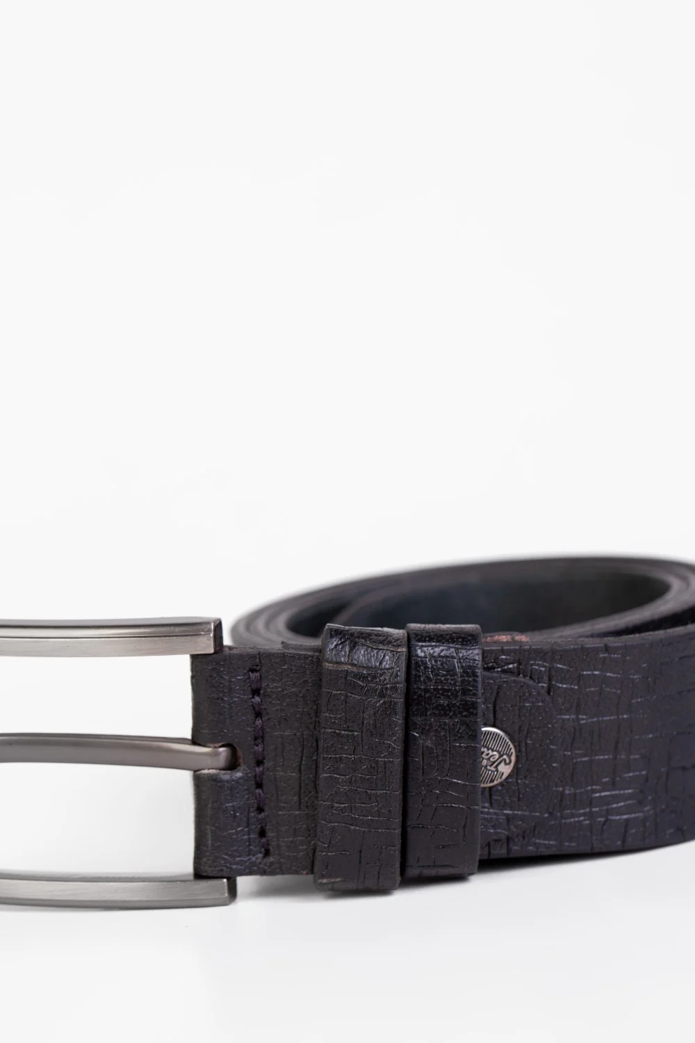 Men's Square Clasp Faux Leather Belt - Image 3