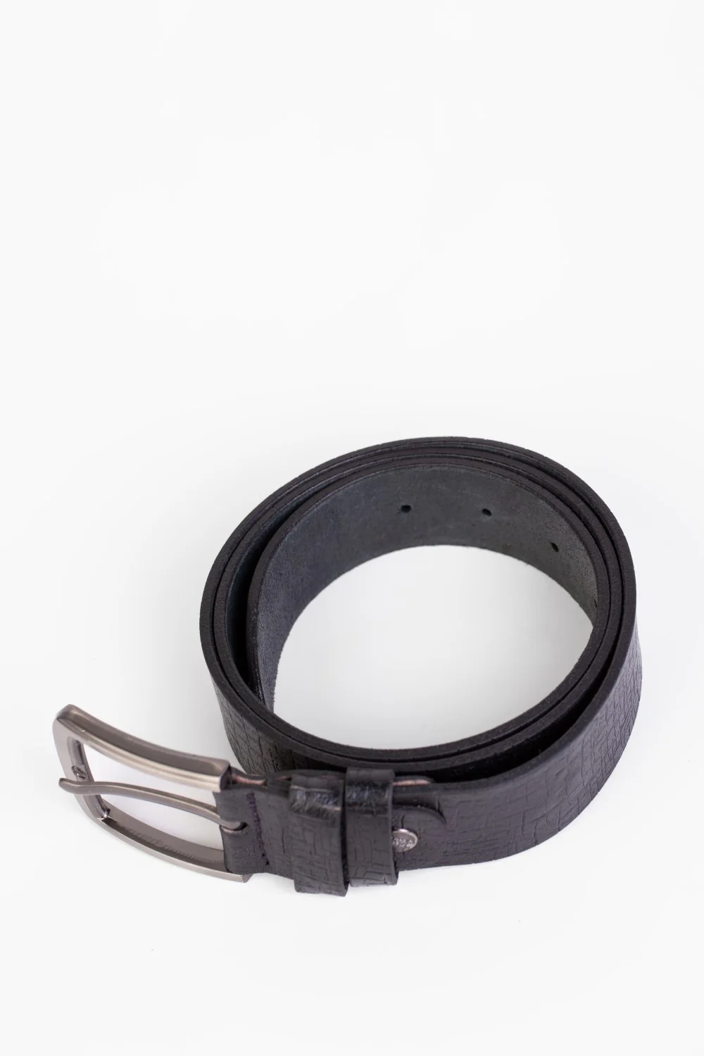 Men's Square Clasp Faux Leather Belt - Image 4