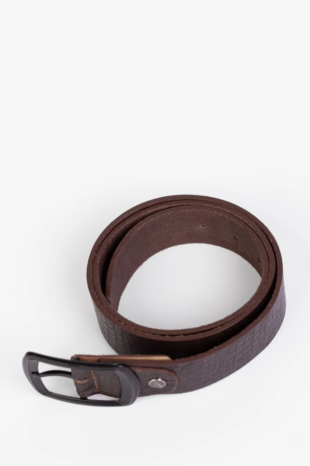 Men's Square Clasp Faux Leather Belt - Image 8