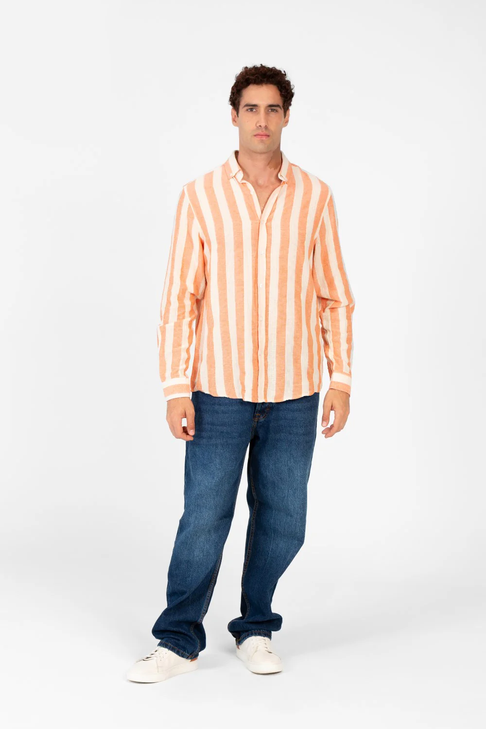 Men's Striped Regular Fit Long Sleeve Shirt - Image 8