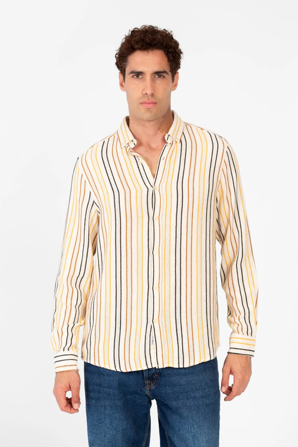 Men's Striped Regular Fit Long Sleeves Shirt - Image 5