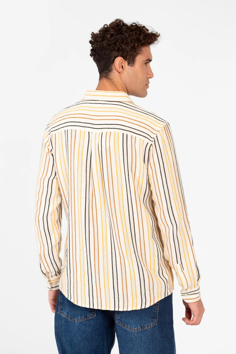 Men's Striped Regular Fit Long Sleeves Shirt - Image 6