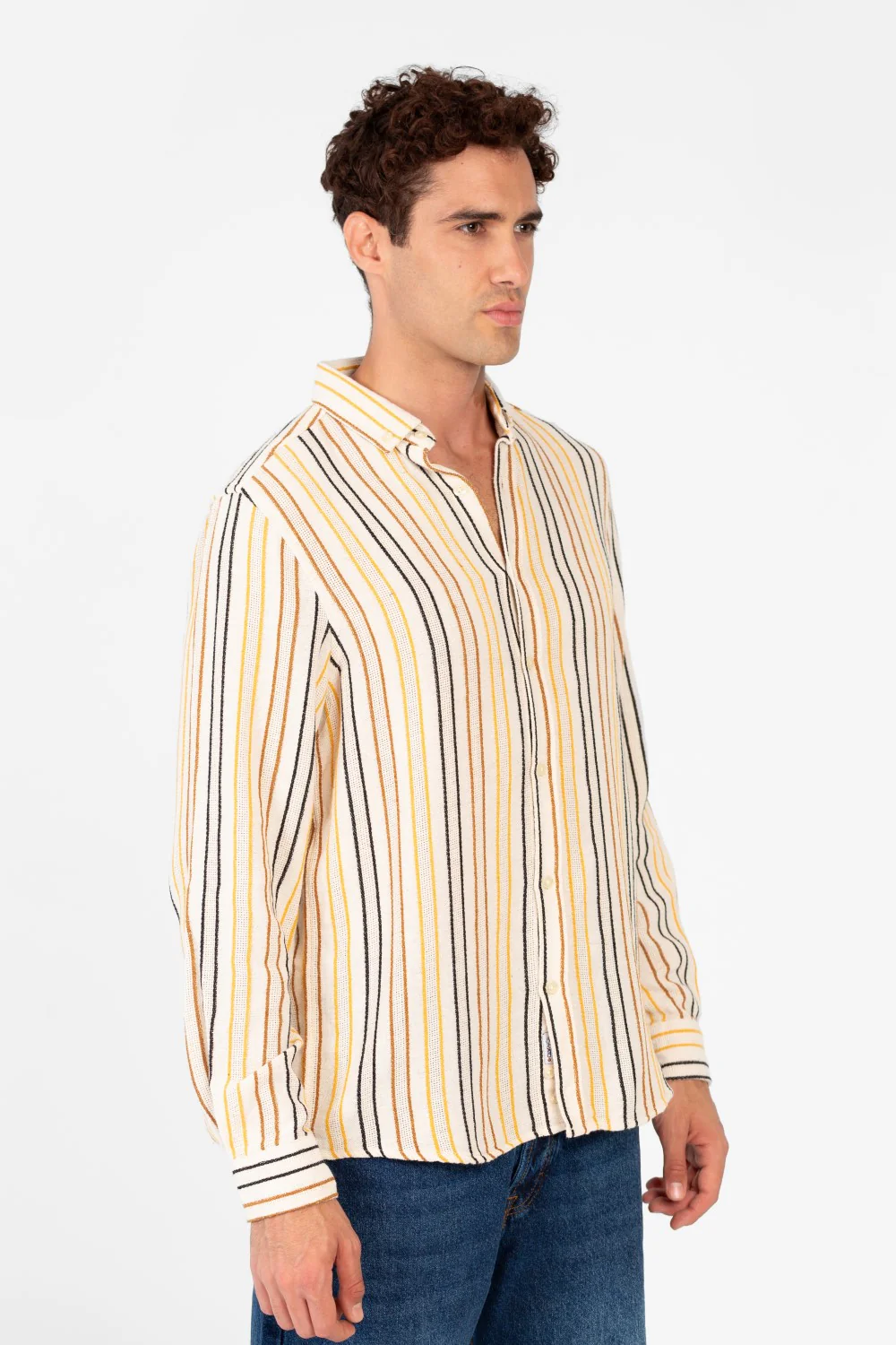 Men's Striped Regular Fit Long Sleeves Shirt - Image 7