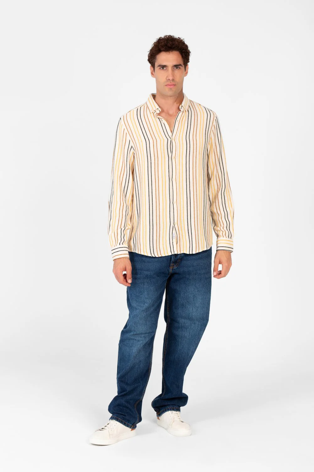 Men's Striped Regular Fit Long Sleeves Shirt - Image 8