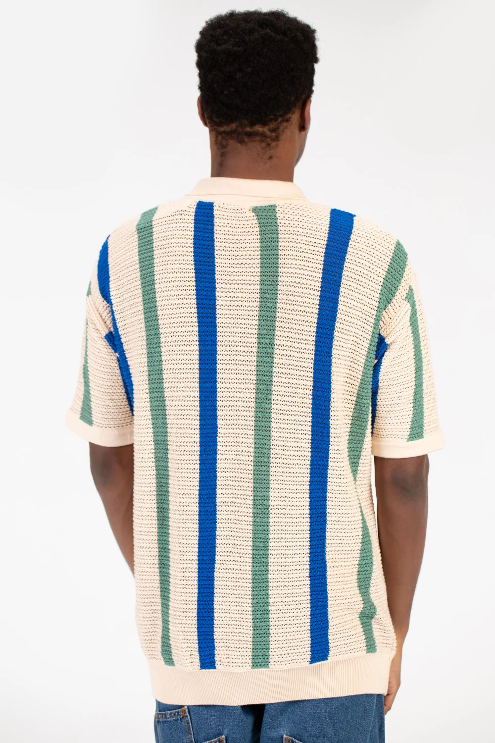Men's Striped Short Sleeve Polo T-Shirt - Image 10
