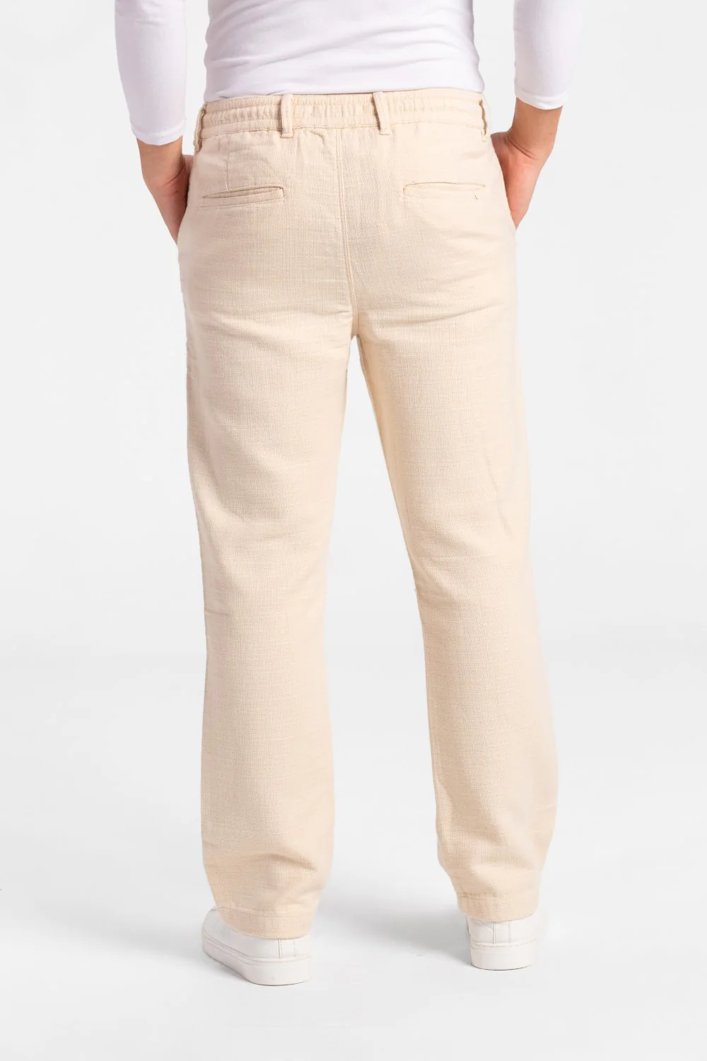 Men's Stylish Drawstring Waist Linen Pants With Pockets - Image 10
