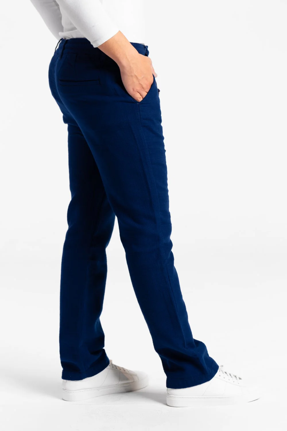 Men's Stylish Drawstring Waist Linen Pants With Pockets - Image 15
