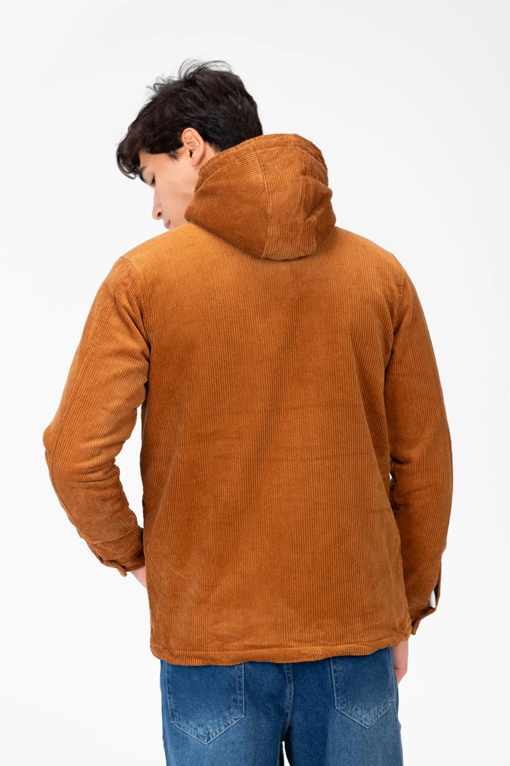 Men's Suede Hood Jacket With Front Pockets - Image 10
