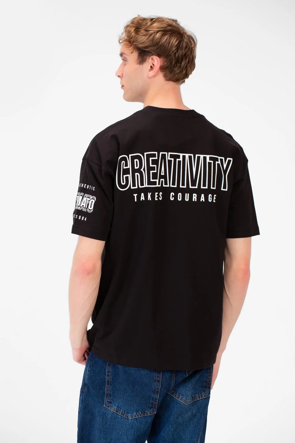 Men's Summer Melton Creativity Print Regular Fit T-Shirt - Image 2